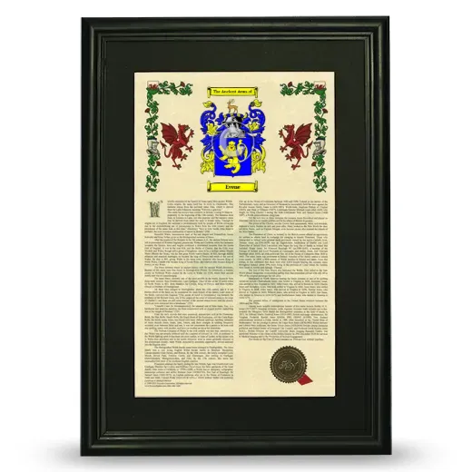 Evene Deluxe Armorial Framed - Black