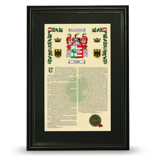 Ewaldt Deluxe Armorial Framed - Black