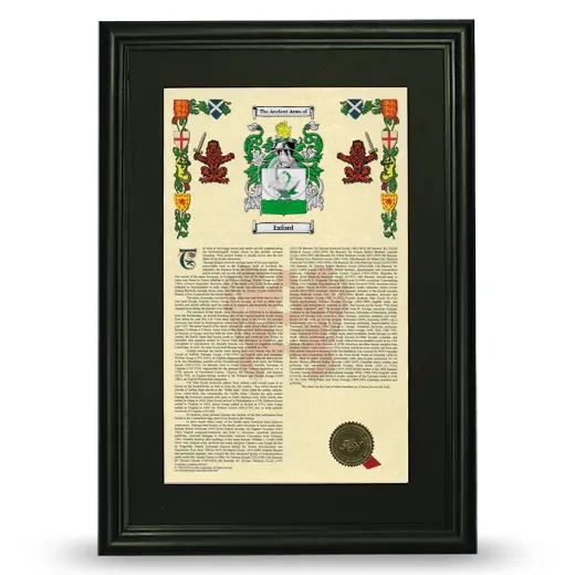 Exford Deluxe Armorial Framed - Black