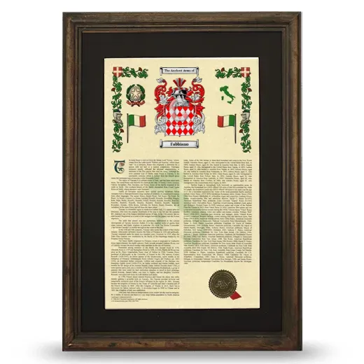 Fabbiano Deluxe Armorial Framed - Brown