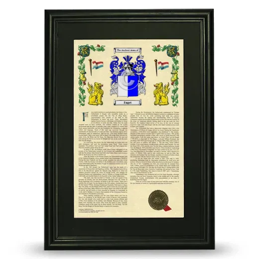 Faget Deluxe Armorial Framed - Black