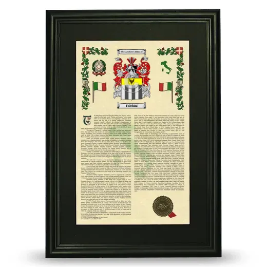 Falchini Deluxe Armorial Framed - Black