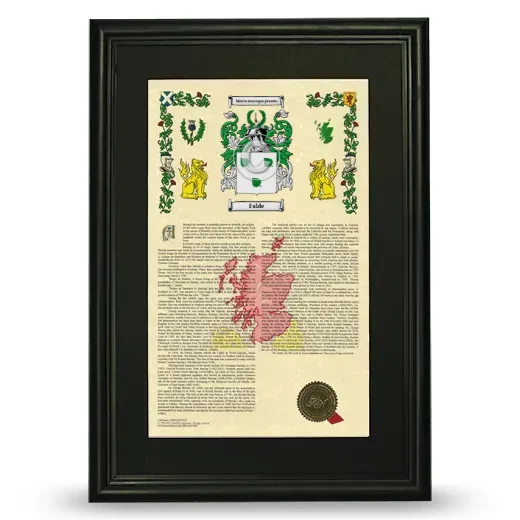 Falde Deluxe Armorial Framed - Black