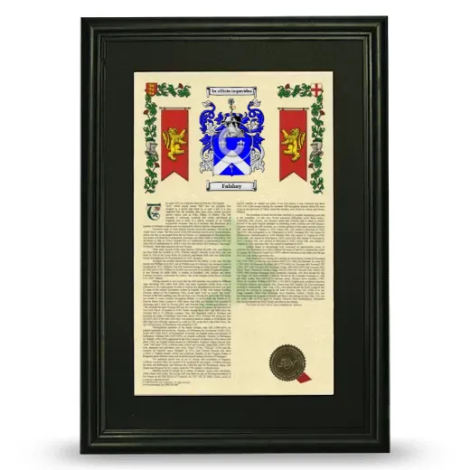 Falshay Deluxe Armorial Framed - Black