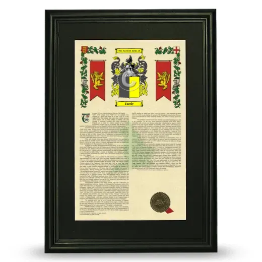 Farely Deluxe Armorial Framed - Black