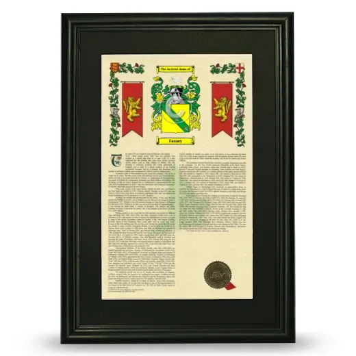 Farney Deluxe Armorial Framed - Black