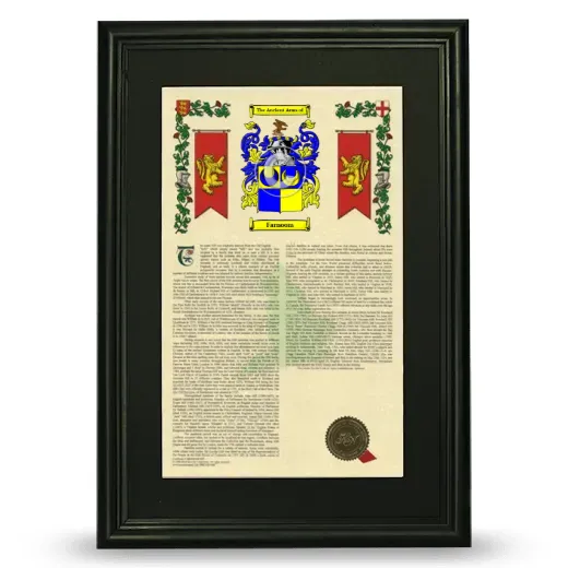 Farnoom Deluxe Armorial Framed - Black