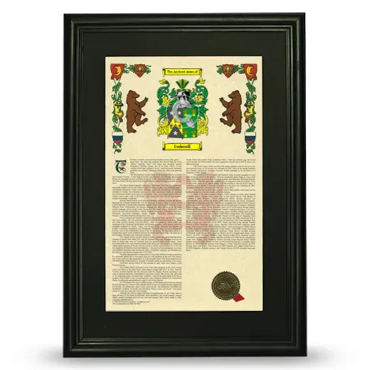 Federoff Deluxe Armorial Framed - Black