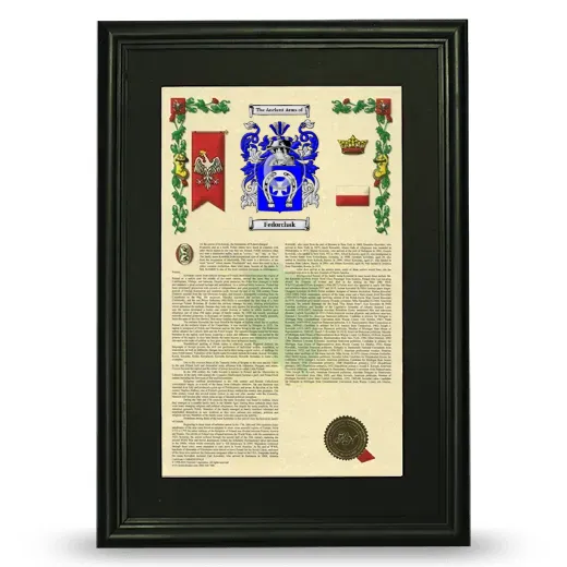 Fedorchak Deluxe Armorial Framed - Black