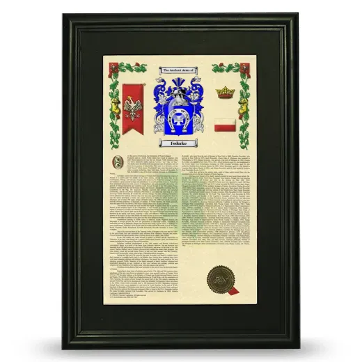 Fedorko Deluxe Armorial Framed - Black