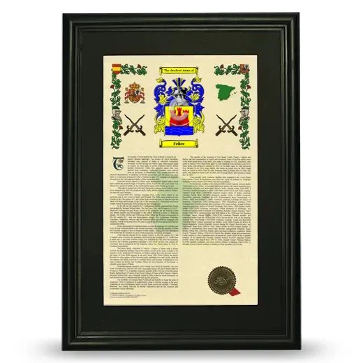 Felice Deluxe Armorial Framed - Black