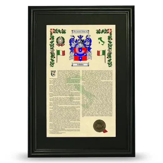 Felicity Deluxe Armorial Framed - Black