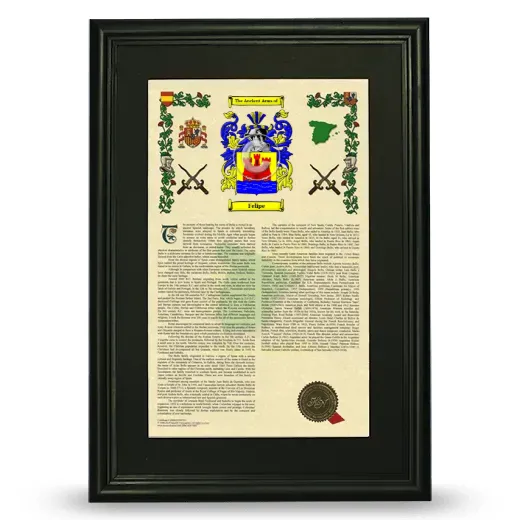 Felipe Deluxe Armorial Framed - Black