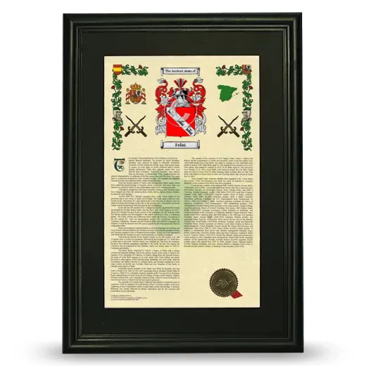 Felisi Deluxe Armorial Framed - Black