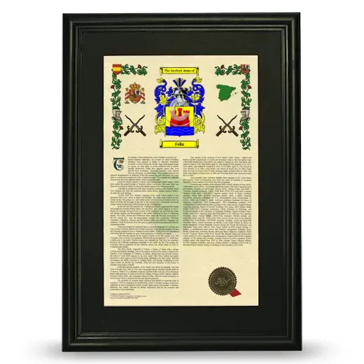 Feliz Deluxe Armorial Framed - Black