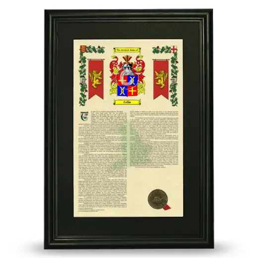 Fellie Deluxe Armorial Framed - Black