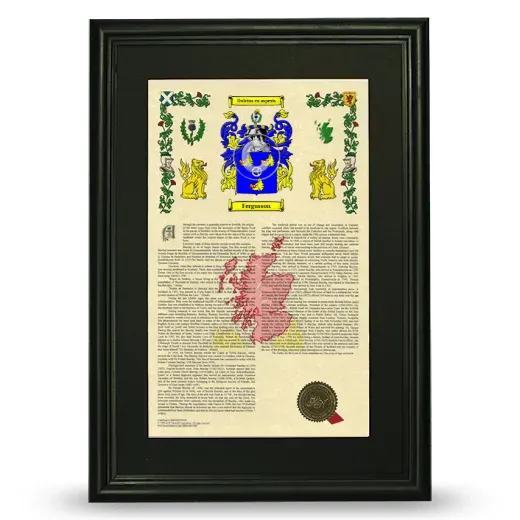 Fergusson Deluxe Armorial Framed - Black