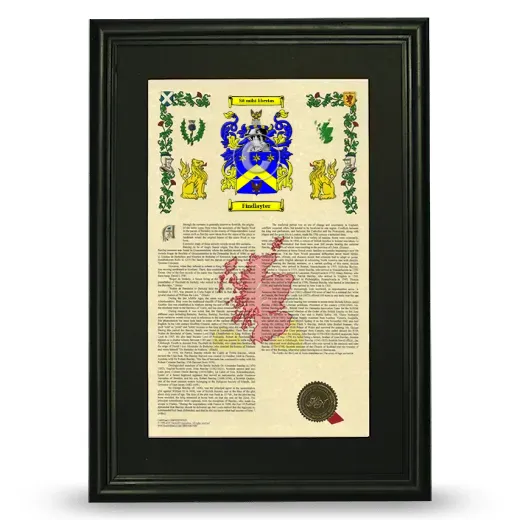 Findlayter Deluxe Armorial Framed - Black
