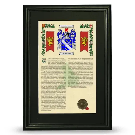 Fitzeustace Deluxe Armorial Framed - Black