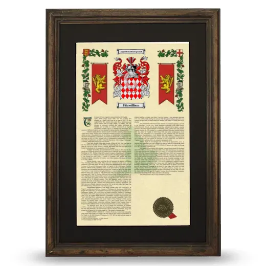 Fitzwilliam Deluxe Armorial Framed - Brown