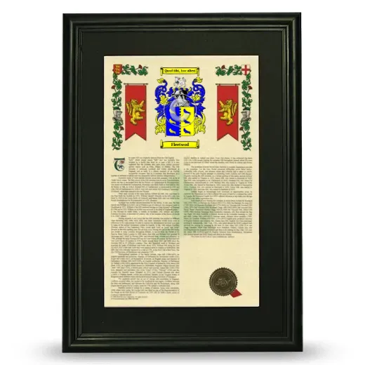 Fleetwod Deluxe Armorial Framed - Black