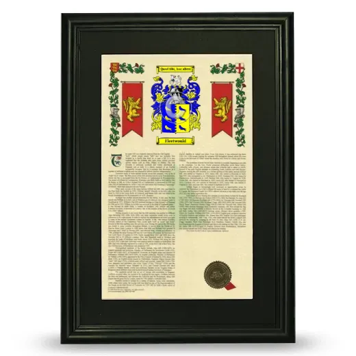 Fleetwould Deluxe Armorial Framed - Black