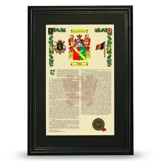 Fleige Deluxe Armorial Framed - Black