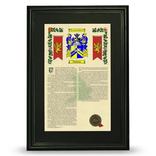 Fleshman Deluxe Armorial Framed - Black
