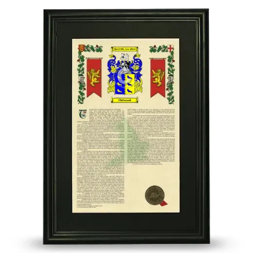 Fletwood Deluxe Armorial Framed - Black