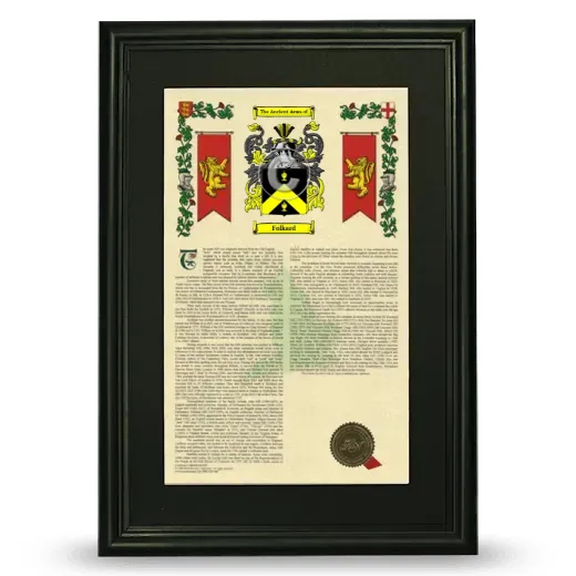 Folkard Deluxe Armorial Framed - Black