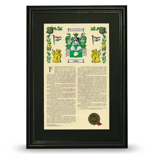 Folmer Deluxe Armorial Framed - Black
