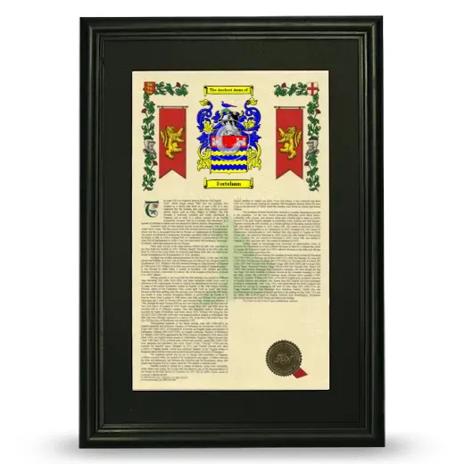 Forteham Deluxe Armorial Framed - Black