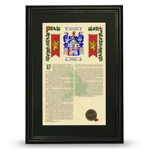 Fortson Deluxe Armorial Framed - Black