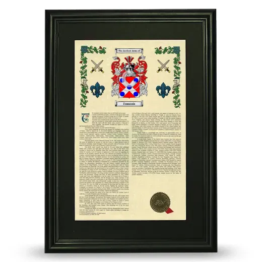 Francais Deluxe Armorial Framed - Black