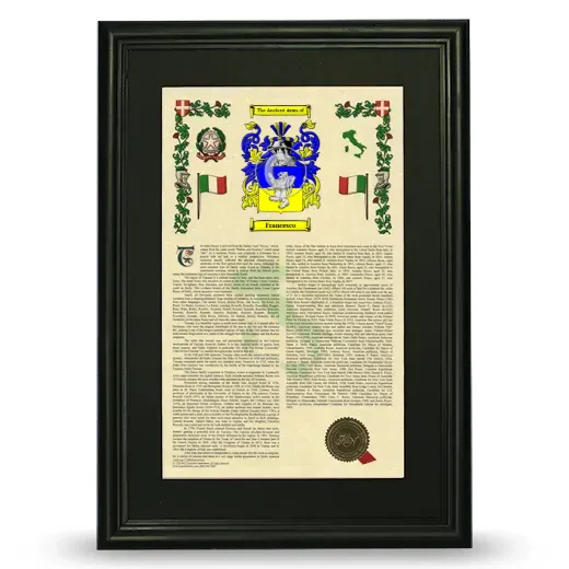 Francesco Deluxe Armorial Framed - Black