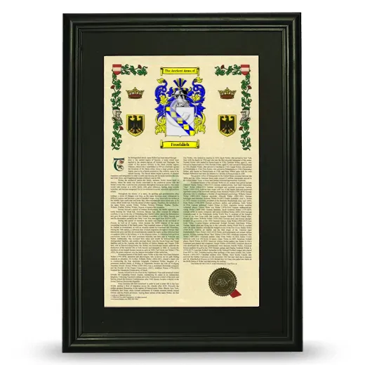 Froehlich Deluxe Armorial Framed - Black