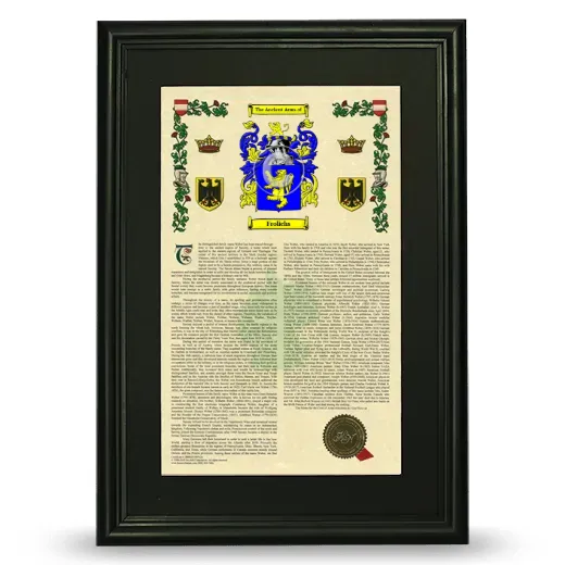 Frolichs Deluxe Armorial Framed - Black