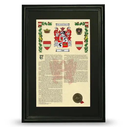 Fuge Deluxe Armorial Framed - Black