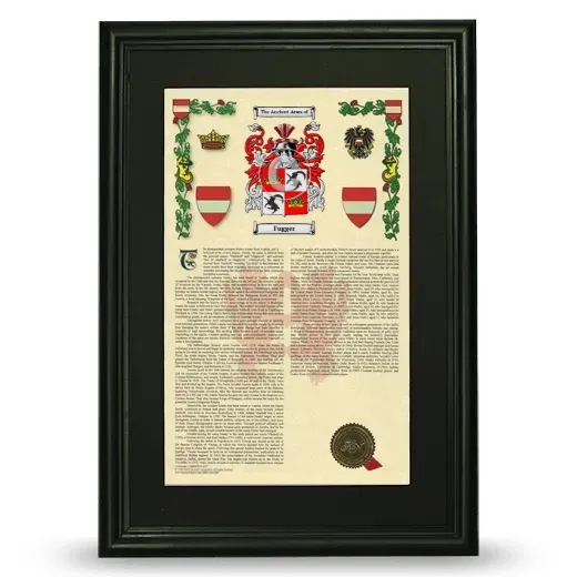 Fugger Deluxe Armorial Framed - Black