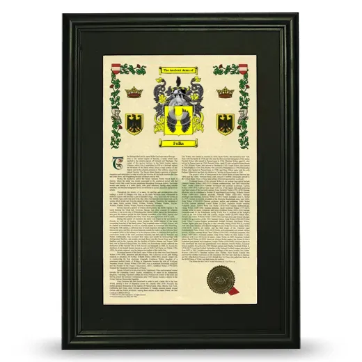 Fulks Deluxe Armorial Framed - Black