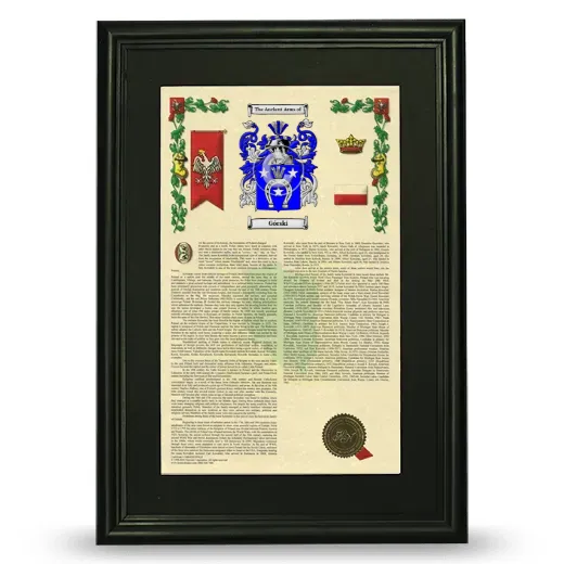 Górski Deluxe Armorial Framed - Black