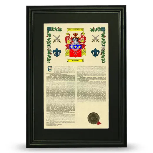 Gadbois Deluxe Armorial Framed - Black