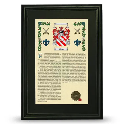 Galcera Deluxe Armorial Framed - Black