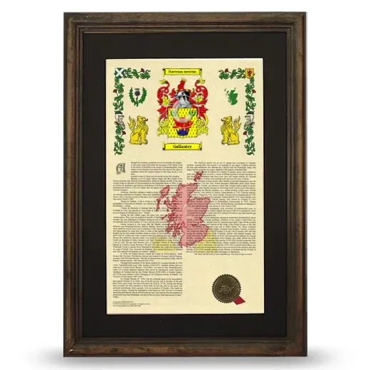 Gallantry Deluxe Armorial Framed - Brown