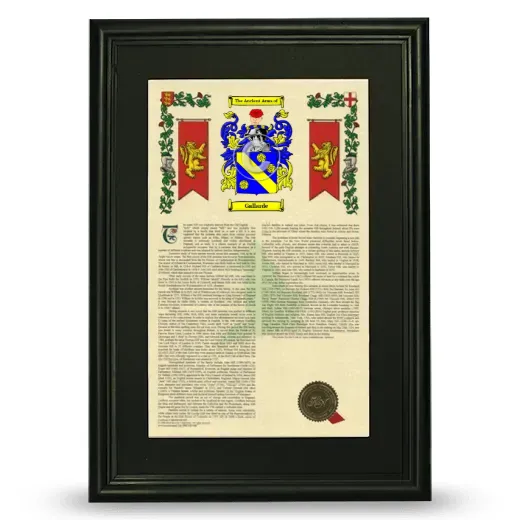 Gallarde Deluxe Armorial Framed - Black