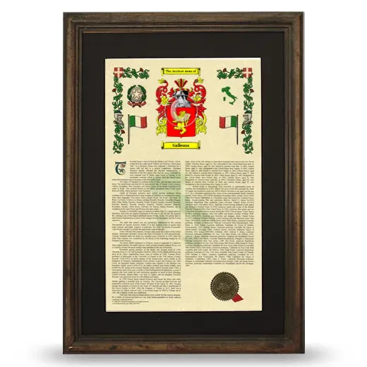 Galleons Deluxe Armorial Framed - Brown