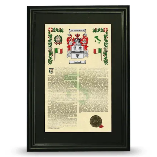 Gambrell Deluxe Armorial Framed - Black