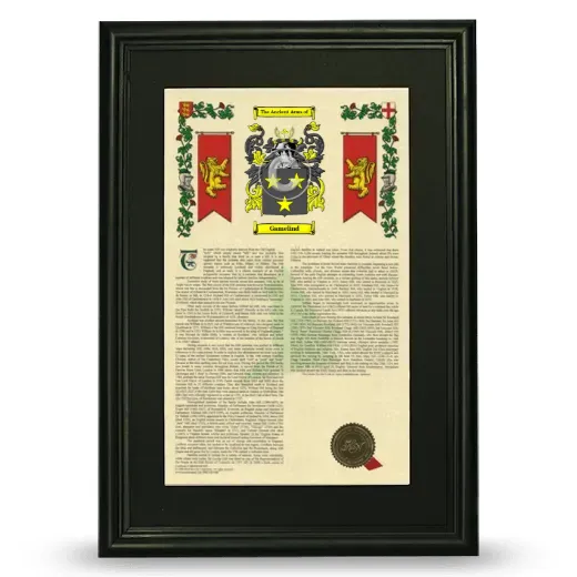 Gamelind Deluxe Armorial Framed - Black