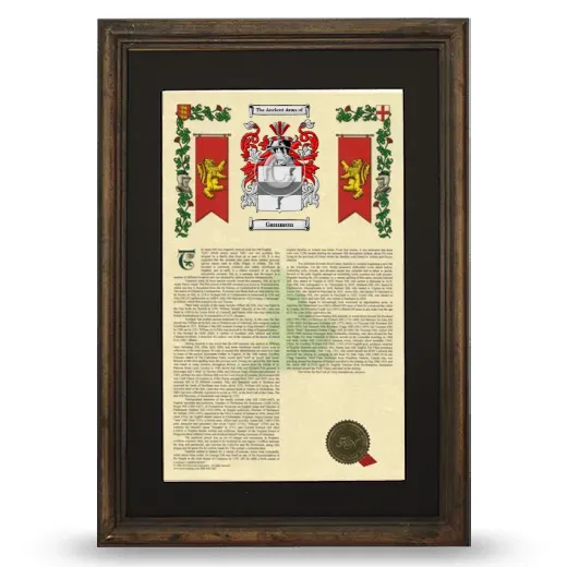 Gammon Deluxe Armorial Framed - Brown