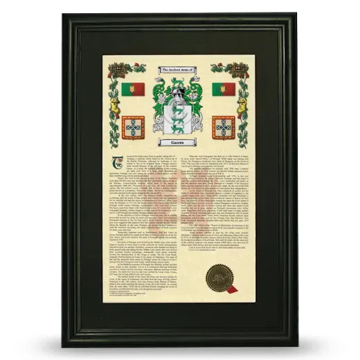 Garces Deluxe Armorial Framed - Black